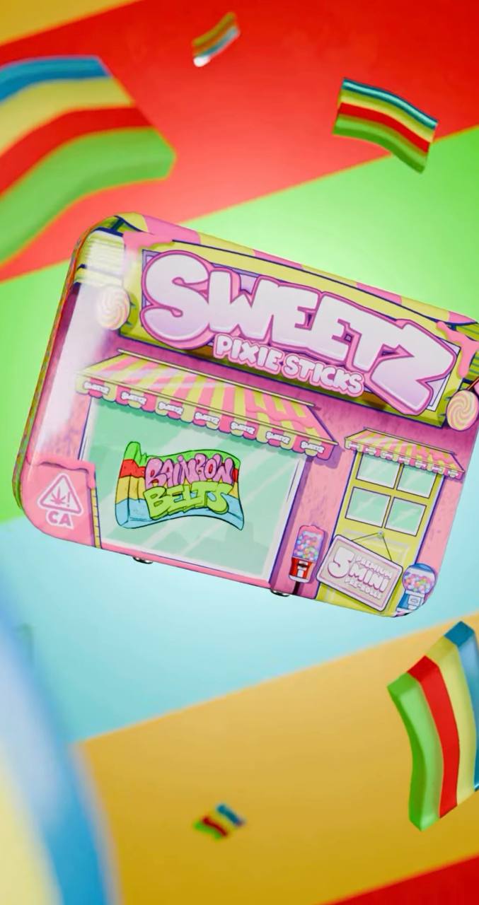 Rainbow Belts Pixie Sticks